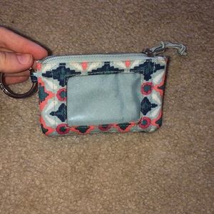 Teal/Coral Vera Bradley ID holder